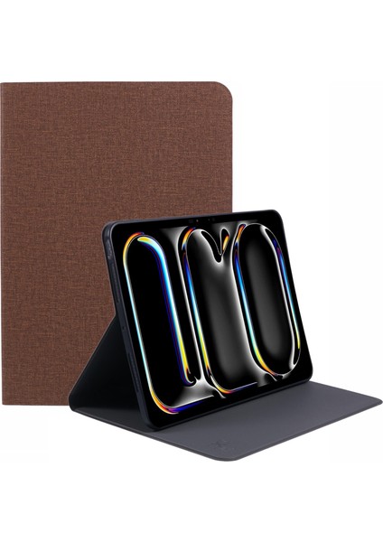 iPad Pro 11 (2024) Tpu Pu Deri Tam lmış Koruma Standı Tablet Kılıfı (Yurt Dışından)