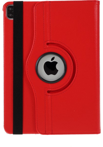 iPad Air 11 (2024) PRO 11 Inç (2022 2021 2020 2018) Elastik Bantlı Litchi Cilt Standı Tablet Kılıfı (Yurt Dışından)