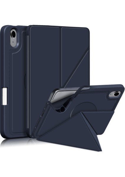 Origami Stand Fonksiyonu Pu Deri ve Tpu Otomatik Uyku uyandırma Koruyucu iPad Mini (2021) Çevirmeli Tablet Kılıfı (Yurt Dışından)
