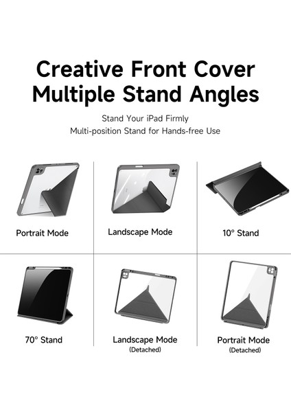 iPad Pro 12.9 Çıkarılabilir Deri Pc Tpu V Katlamalı Standlı Düşmeyi Önleyici Tablet Kılıfı (Yurt Dışından) indirimleri