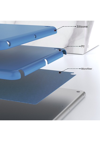 Sıvı Silikon Pc Koruyucu iPad 10.2 (2020 2019) Tablet Kılıfı (Yurt Dışından)