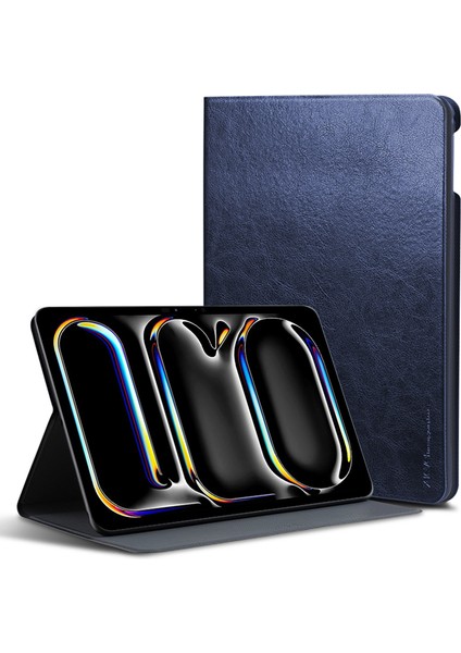 iPad Pro 13 (2024) Otomatik Uyku uyandırma Deri Standlı Tablet Kılıfı (Yurt Dışından)