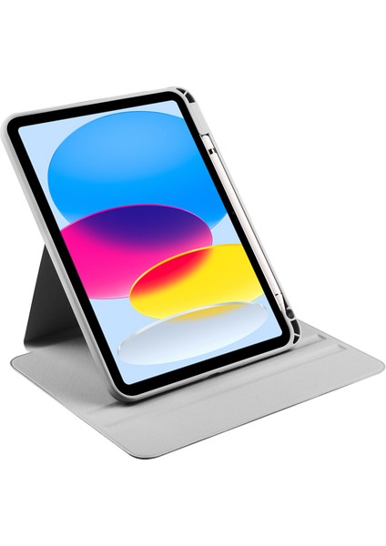 iPad 10.9 (2022) Pu Deri Akrilik Döner Standı Kalem Tutucu Tablet Kılıfı (Yurt Dışından)