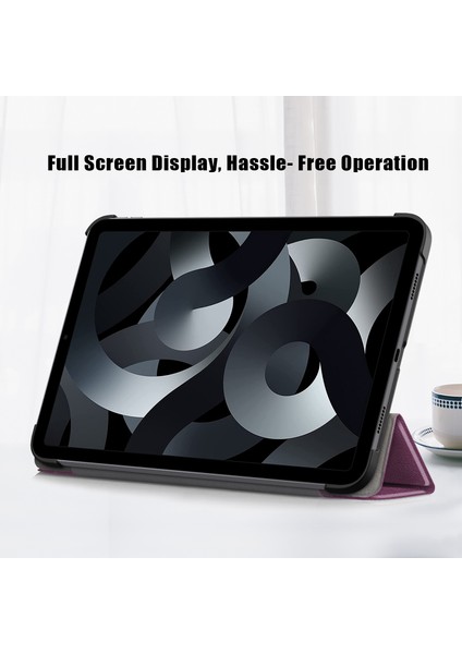 iPad 10.9 (2022) Pu Üç Katlı Stand Tam Vücut Koruyucu Otomatik Uyandırma uyku Tablet Kılıfı (Yurt Dışından) modelleri