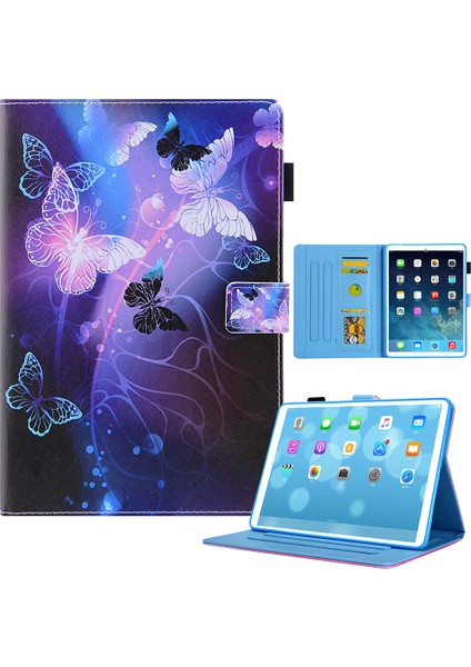 iPad Mini (2021) Otomatik Uyandırma uyku Özellikli Ince Katlanır Stand Çapraz Doku Desen Baskı Pu Deri Koruyucu (2021) Ler Tablet Kılıfı (Yurt Dışından)