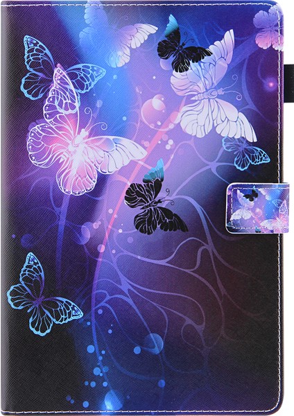 iPad Mini (2021) Otomatik Uyandırma uyku Özellikli Ince Katlanır Stand Çapraz Doku Desen Baskı Pu Deri Koruyucu (2021) Ler Tablet Kılıfı (Yurt Dışından)