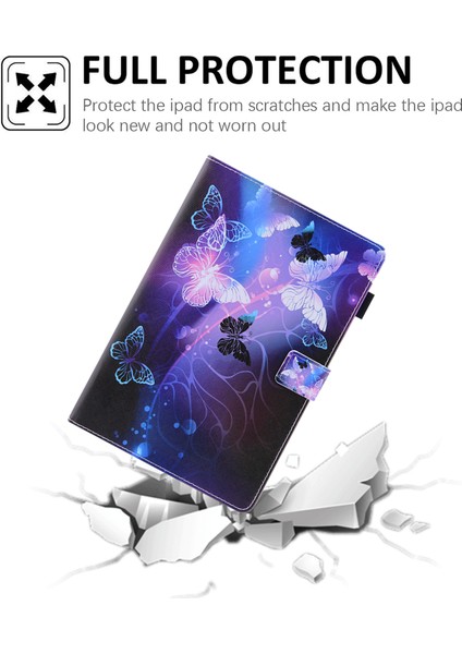 iPad Mini (2021) Otomatik Uyandırma uyku Özellikli Ince Katlanır Stand Çapraz Doku Desen Baskı Pu Deri Koruyucu (2021) Ler Tablet Kılıfı (Yurt Dışından)