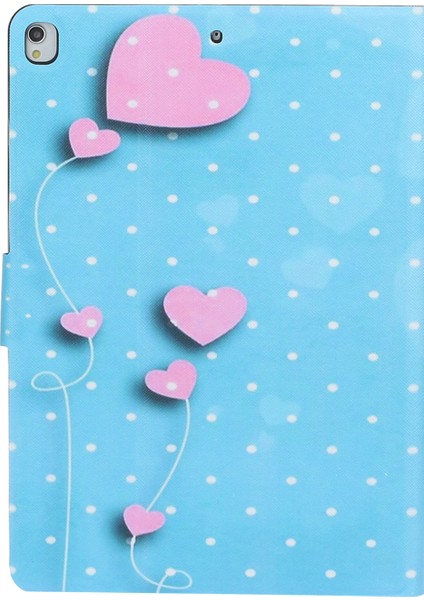 Desen Baskı Pu Deri Tpu Standı iPad 10.2 (2019 2020 2021) Kart Yuvası ile Love Heart Tablet Kılıfı (Yurt Dışından)