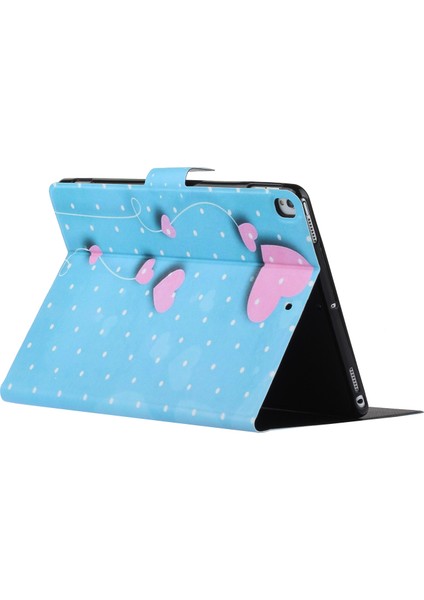 Desen Baskı Pu Deri Tpu Standı iPad 10.2 (2019 2020 2021) Kart Yuvası ile Love Heart Tablet Kılıfı (Yurt Dışından)