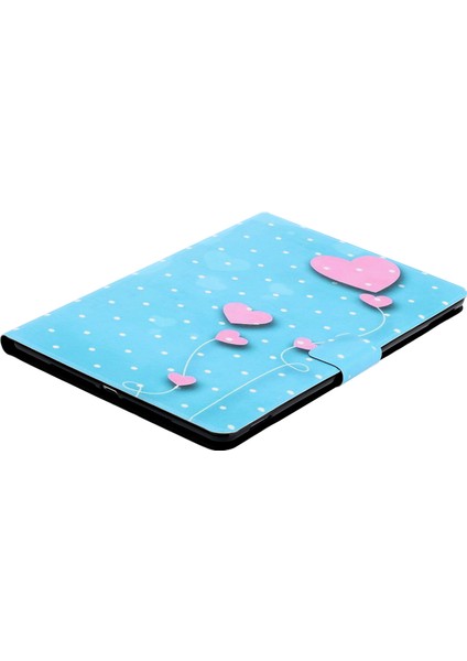 Desen Baskı Pu Deri Tpu Standı iPad 10.2 (2019 2020 2021) Kart Yuvası ile Love Heart Tablet Kılıfı (Yurt Dışından)