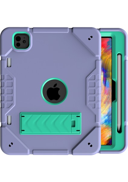 iPad Pro 11 (2024) M4 Standı Pc Tpu Koruyucu Kalem Yuvası Nane i Tablet Kılıfı (Yurt Dışından)