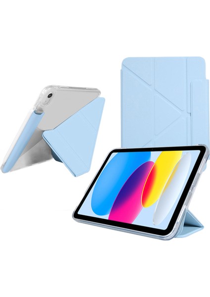 iPad Air 11 (2024) Origami Standı Pu Deri Arka Kalem Tutucu Tablet Kılıfı (Yurt Dışından)