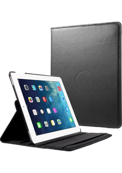 Litchi Deri Pu Deri 360 Derece Döner Standı Folio iPad 4 3 2 Elastik Bantlı Tablet Kılıfı (Yurt Dışından)