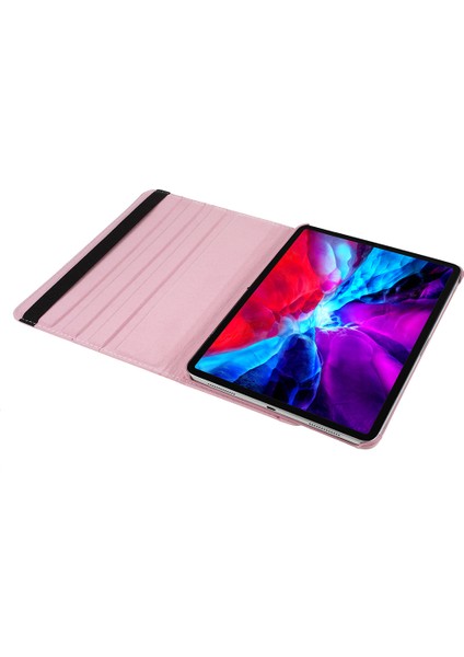 iPad Air 11 (2024) PRO 11 Inç (2022 2021 2020 2018) Elastik Bantlı Litchi Cilt Standı Tablet Kılıfı (Yurt Dışından)