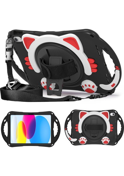 iPad 10.9 (2022) IPAD 10. Nesil Ar Defender Pc Silikon Hibrit Dönen El Askısı Tekme Standı Omuz Askılı Tablet Kılıfı (Yurt Dışından) fiyatları