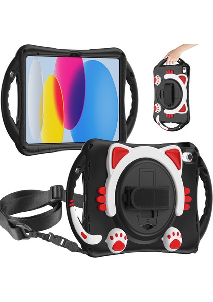 iPad 10.9 (2022) IPAD 10. Nesil Ar Defender Pc Silikon Hibrit Dönen El Askısı Tekme Standı Omuz Askılı Tablet Kılıfı (Yurt Dışından) modelleri