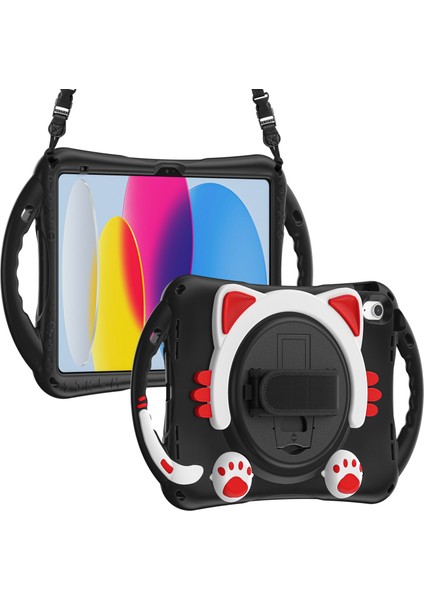 iPad 10.9 (2022) IPAD 10. Nesil Ar Defender Pc Silikon Hibrit Dönen El Askısı Tekme Standı Omuz Askılı Tablet Kılıfı (Yurt Dışından) fırsatları