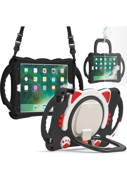 Hafif Döner Tekme Standı Pc Silikon Hibrit iPad Mini 2 3 4 mini (2019) Omuz Askılı 7 9 Inç Tablet Kılıfı (Yurt Dışından)