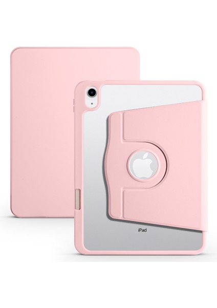 iPad 10.9 (2022) Pu Deri Akrilik Döner Standı Kalem Tutucu Tablet Kılıfı (Yurt Dışından)