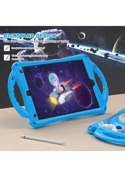 iPad PRO(2017) IPAD Air (2019) Standı Pc Silikon Astronot Sevimli El Askısı Tablet Kılıfı (Yurt Dışından) indirimleri