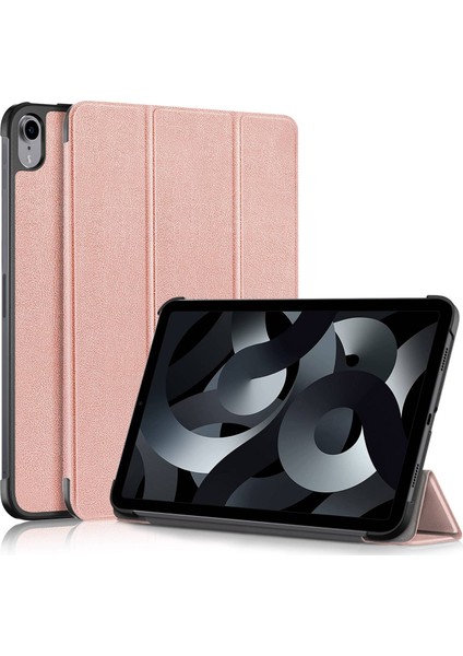 iPad 10.9 (2022) Pu Üç Katlı Stand Otomatik Uyandırma uyku ile Tam Vücut Koruyucu Tablet Kılıfı (Yurt Dışından)