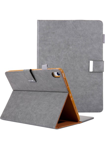iPad 10.9 (2022) Metal Toka Cüzdan Standı Deri Koruyucu Tablet Kılıfı (Yurt Dışından)