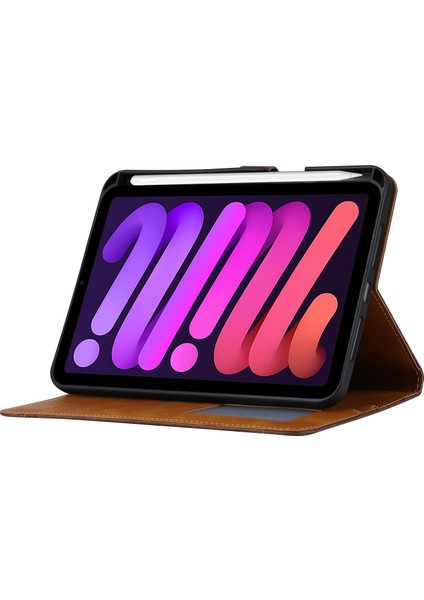 iPad 10.9 (2022) Dış Kart Yuvası Tamı Pu Deri Manyetik Toka Cüzdan Standı Kalem Yuvası ile Çizilmez Tablet Kılıfı (Yurt Dışından)