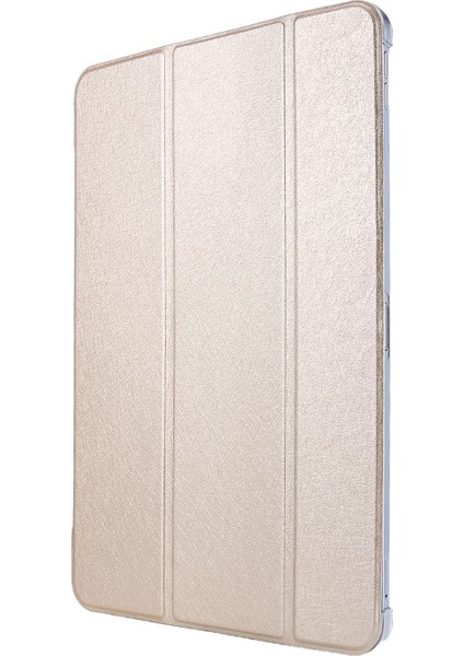 Ipek Doku Üç Katlı Stand Pu Deri Flip Kabuğu iPad Air 13 (2024) Gold Tablet Kılıfı (Yurt Dışından)