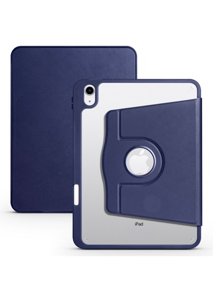 iPad 10.9 (2022) Pu Deri Akrilik Döner Standı Kalem Tutucu Tablet Kılıfı (Yurt Dışından)