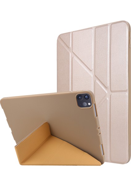 Otomatik Uyandırma uyku Deforme Edilebilir Silikon Pu Deri Stand iPad Pro 11 Inç (2021) Tablet Kılıfı (Yurt Dışından)