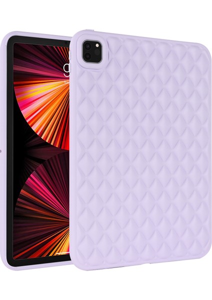 Yumuşak Tpu iPad Pro 11 (2020 2021 2022) Eşkenar Dörtgen Desenli Koruyucu Arka Tablet Kılıfı (Yurt Dışından)