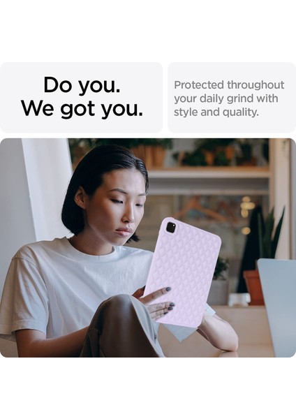 Yumuşak Tpu iPad Pro 11 (2020 2021 2022) Eşkenar Dörtgen Desenli Koruyucu Arka Tablet Kılıfı (Yurt Dışından)