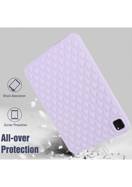 Yumuşak Tpu iPad Pro 11 (2020 2021 2022) Eşkenar Dörtgen Desenli Koruyucu Arka Tablet Kılıfı (Yurt Dışından)