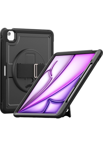 iPad Air 13 (2024) Stand Case Pc Tpu Omuz Askılı Tablet Kılıfı (Yurt Dışından)