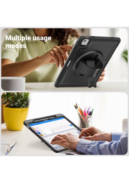 iPad Air 13 (2024) Stand Case Pc Tpu Omuz Askılı Tablet Kılıfı (Yurt Dışından)