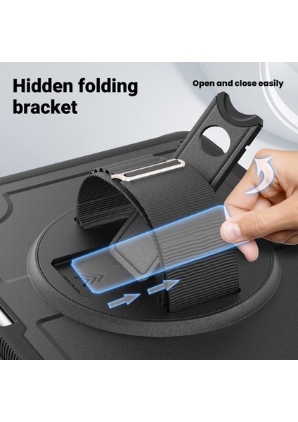 iPad Air 13 (2024) Stand Case Pc Tpu Omuz Askılı Tablet Kılıfı (Yurt Dışından)