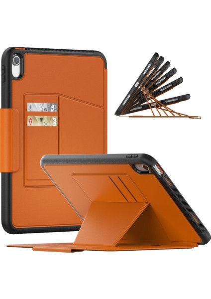 iPad 10.9 (2022) IPAD 10. Nesil Pu Deri Standı Kart Tutucu Akıllı Otomatik Uyku uyandırma ile Manyetik Tablet Kılıfı (Yurt Dışından)