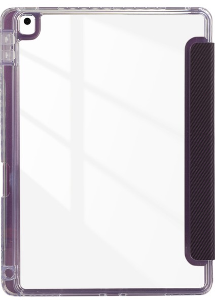 iPad 10.2 (2019 2020 2021) Deri Üç Katlı Stand Tablet Kılıfı (Yurt Dışından)