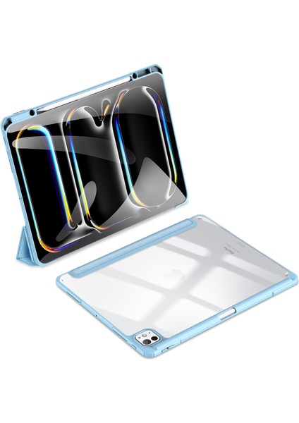 iPad Pro 13 (2024) Otomatik Uyandırma uyku Pu Deri Üç Katlı Stand Tablet Kılıfı (Yurt Dışından) modelleri