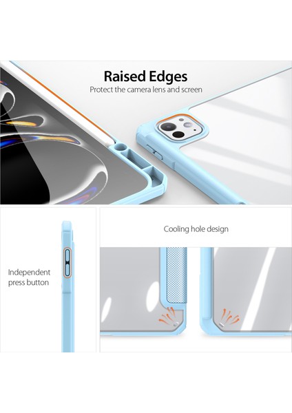 iPad Pro 13 (2024) Otomatik Uyandırma uyku Pu Deri Üç Katlı Stand Tablet Kılıfı (Yurt Dışından) fırsatları