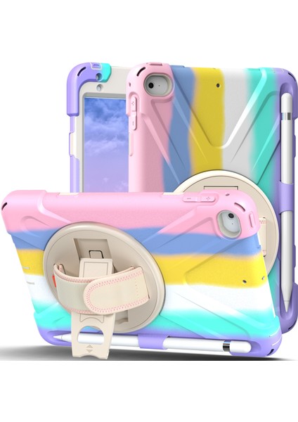 Iyi Korumalı Pc Silikon iPad Mini 4 (2019) Döner Tekme Standlı 7 9 Inç Tablet Kılıfı (Yurt Dışından)
