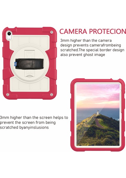 iPad Air 11 (2024) Stand Dönen El Askısı Pc Tpu Omuz Askılı Tablet Kılıfı (Yurt Dışından) indirimleri