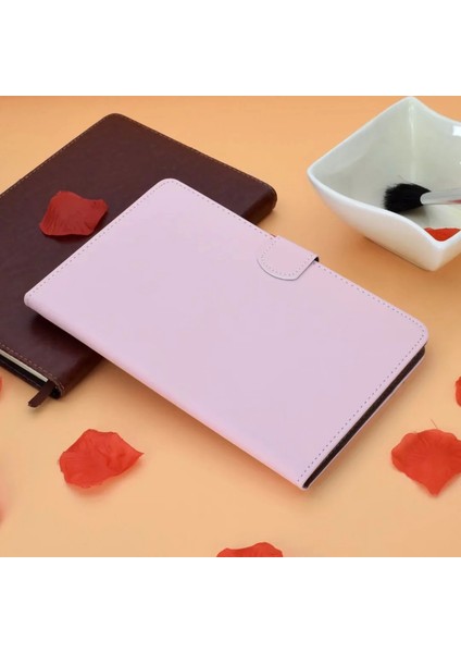 iPad 10.9 (2022) Düz Renk Dikiş Hattı Standı Pu Deri Kart Tutucu Tablet Kılıfı (Yurt Dışından)