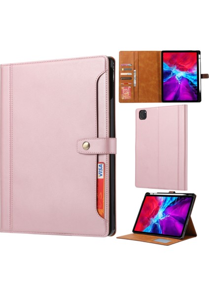 Pu Deri Cüzdan Standı iPad Air 13 (2024) Kalem Yuvası Tamlı Tablet Kılıfı (Yurt Dışından)