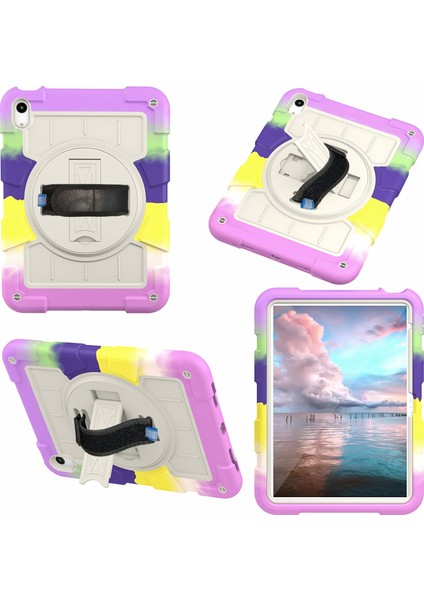 iPad Air 11 (2024) Stand Dönen El Askısı Pc Tpu Omuz Askılı Tablet Kılıfı (Yurt Dışından) fırsatları
