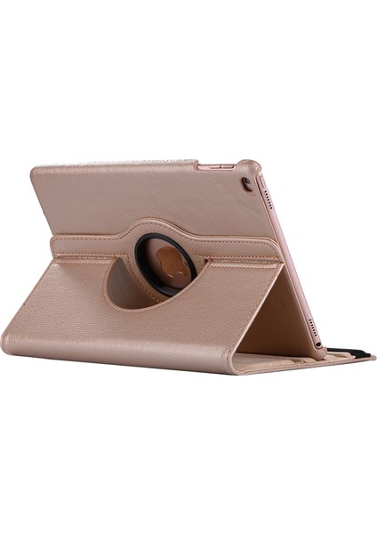 iPad 9.7 (2018 2017) Litchi Tahıl 360 Derece Döner Stand Akıllı Deri Tablet Kılıfı (Yurt Dışından)
