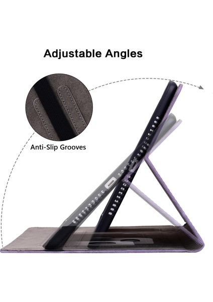 iPad 10.2 (2019 2020 2021) Akıllı Pu Deri Stand Baskılı Tablet Kılıfı (Yurt Dışından)