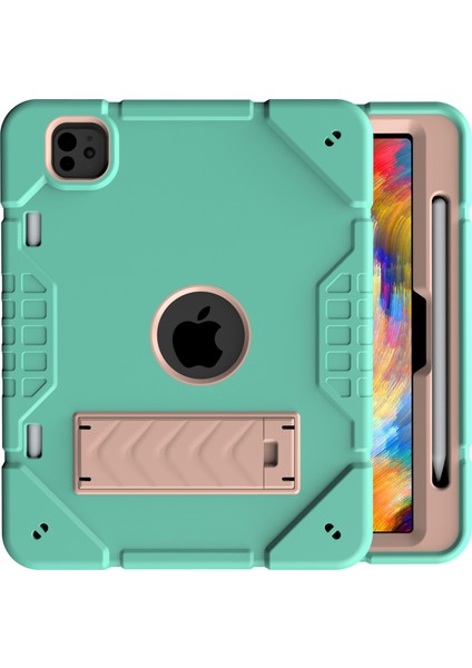 iPad Pro 11 (2024) M4 Standı Pc Tpu Kalem Yuvası ile Koruyucu Nane i Tablet Kılıfı (Yurt Dışından)