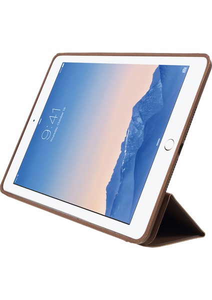 Üç Katlı Stand iPad Air 2 Coffee Akıllı Deri Tablet Kılıfı (Yurt Dışından)