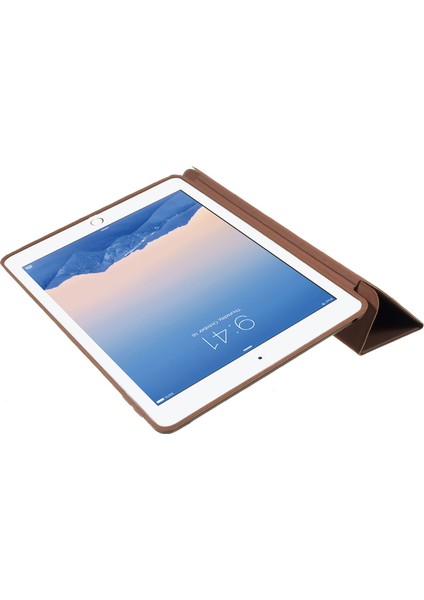 Üç Katlı Stand iPad Air 2 Coffee Akıllı Deri Tablet Kılıfı (Yurt Dışından)
